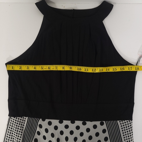 NWTStudio One New york Versatile Women's Sleeveless   Dots fit and flare size 12 - Picture 16 of 16